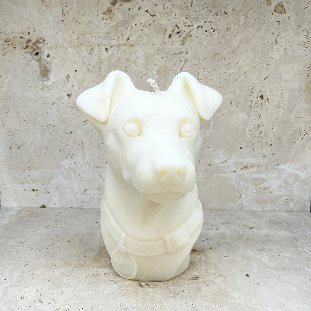 Jack Russel Terrier Adorn Sculpted Candles