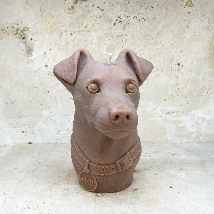 Jack Russel Terrier Adorn Sculpted Candles