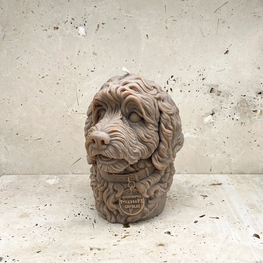 Cockapoo Dog Candle Adorn Sculpted Candles