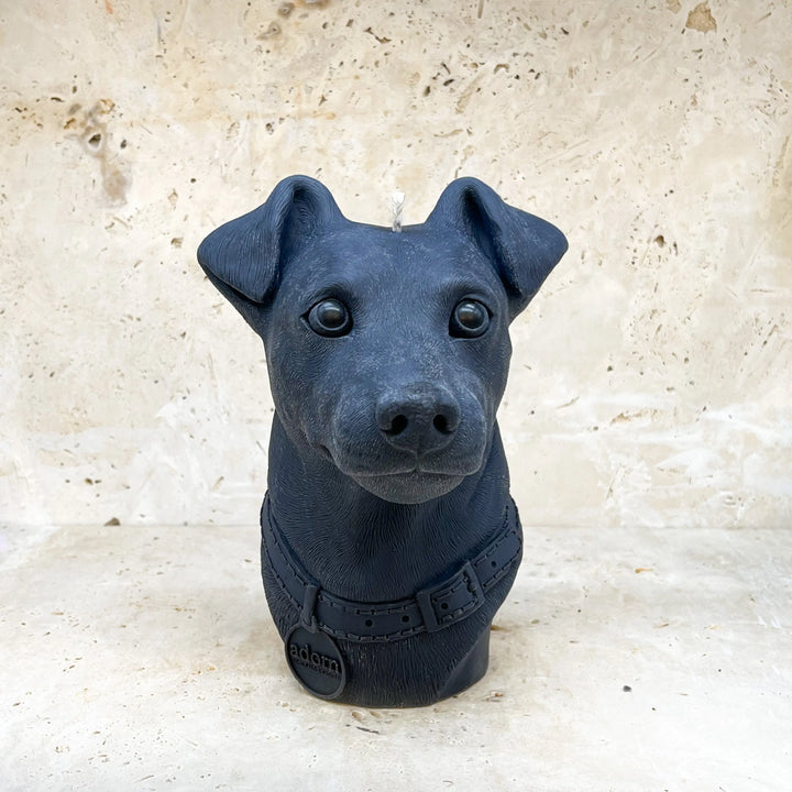 Jack Russell Dog Terrier Adorn Sculpted Candles