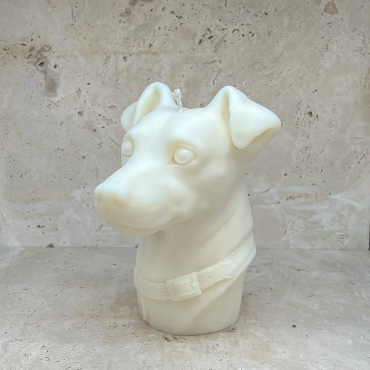Jack Russell Dog Terrier Adorn Sculpted Candles
