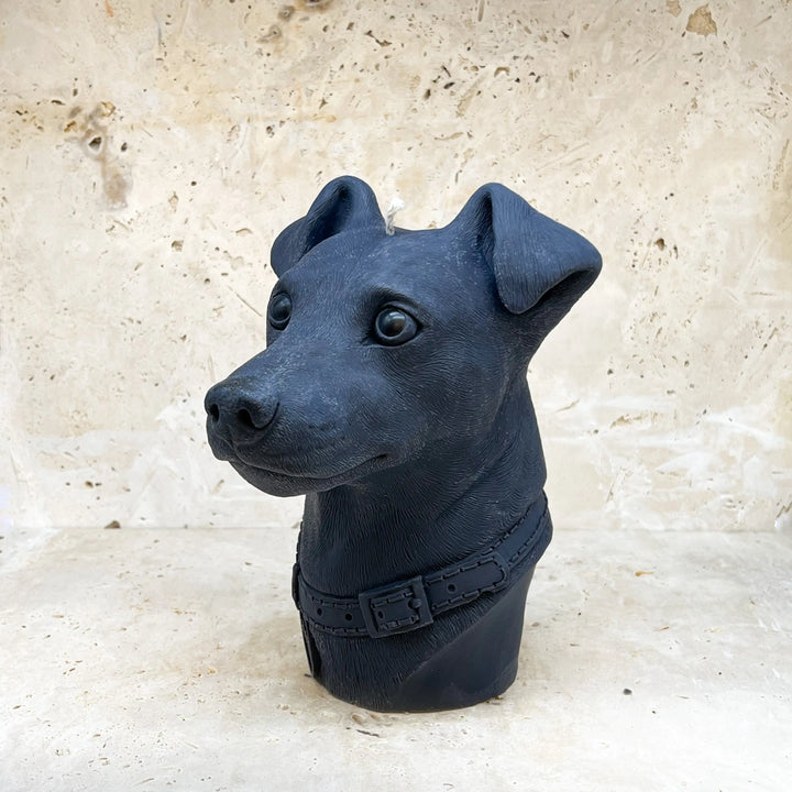 Jack Russell Dog Terrier Adorn Sculpted Candles
