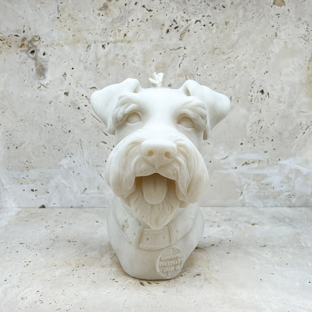 Schnauzer Adorn Sculpted Candles