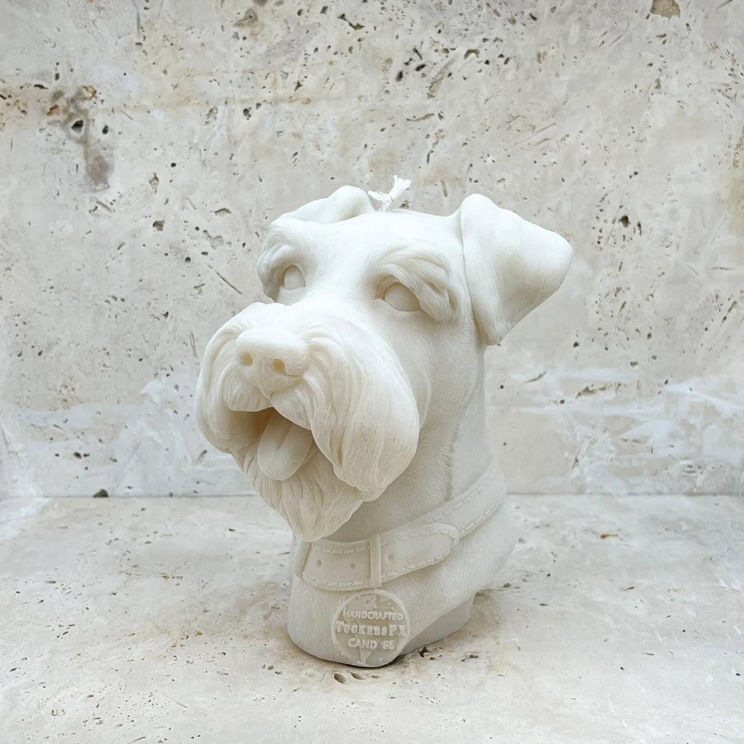 Schnauzer Adorn Sculpted Candles