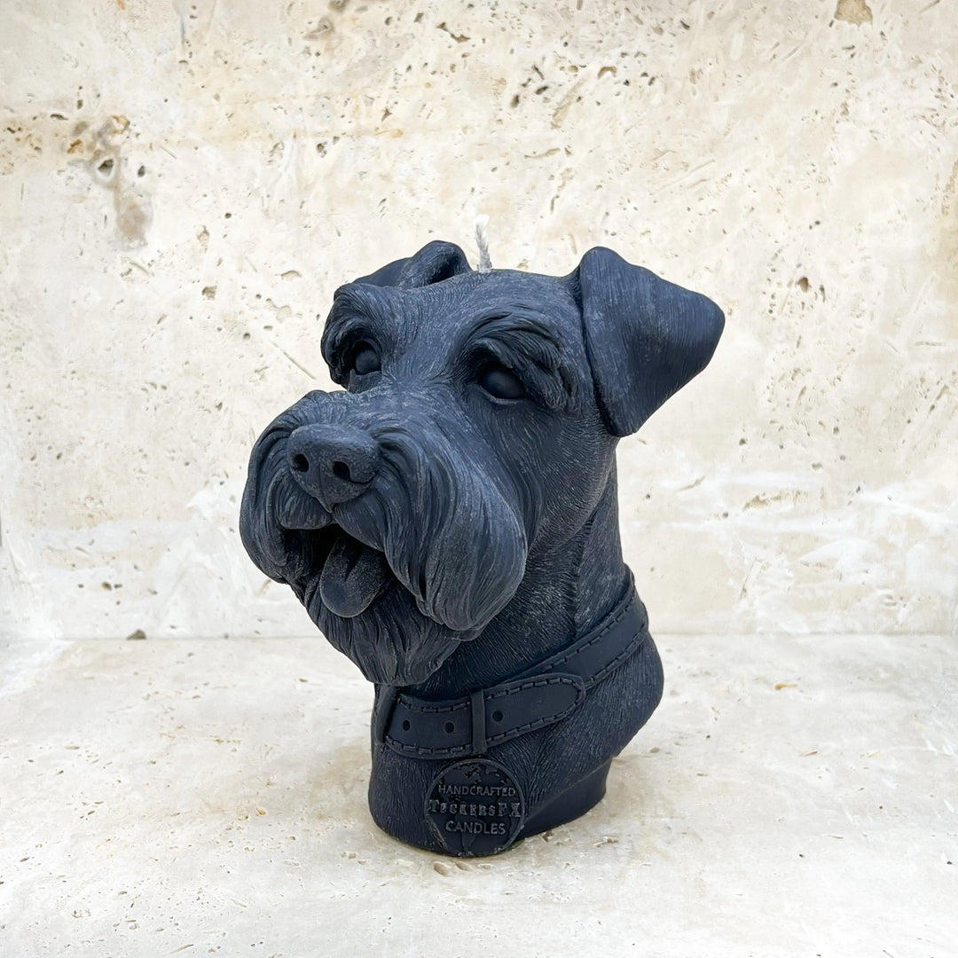 Schnauzer Adorn Sculpted Candles