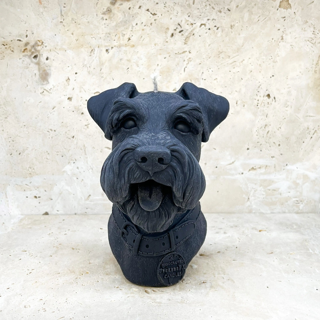 Schnauzer Adorn Sculpted Candles