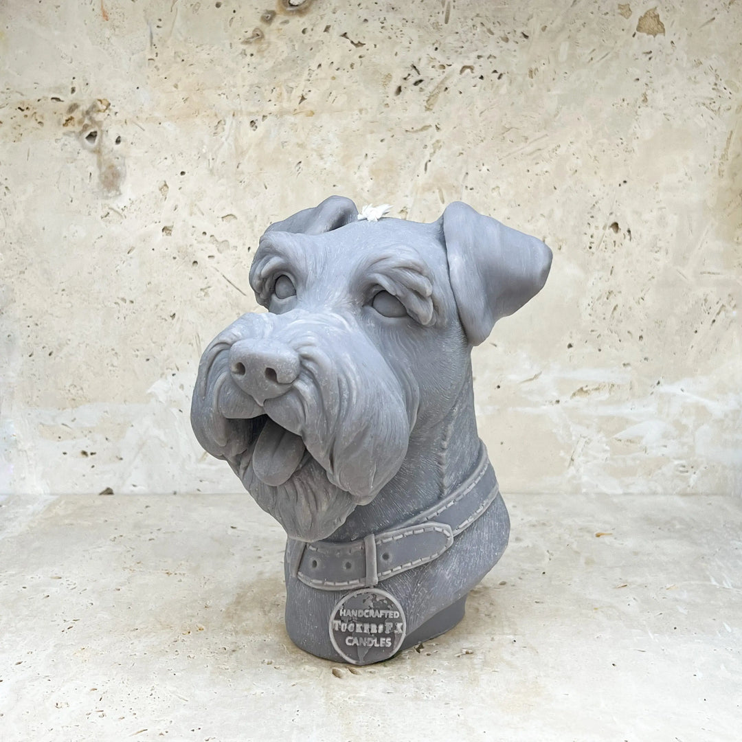 Schnauzer Adorn Sculpted Candles
