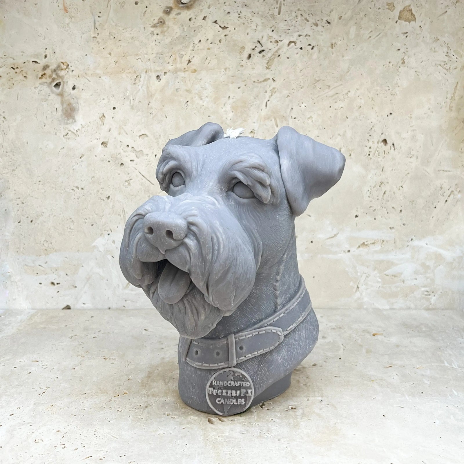 Schnauzer Adorn Sculpted Candles