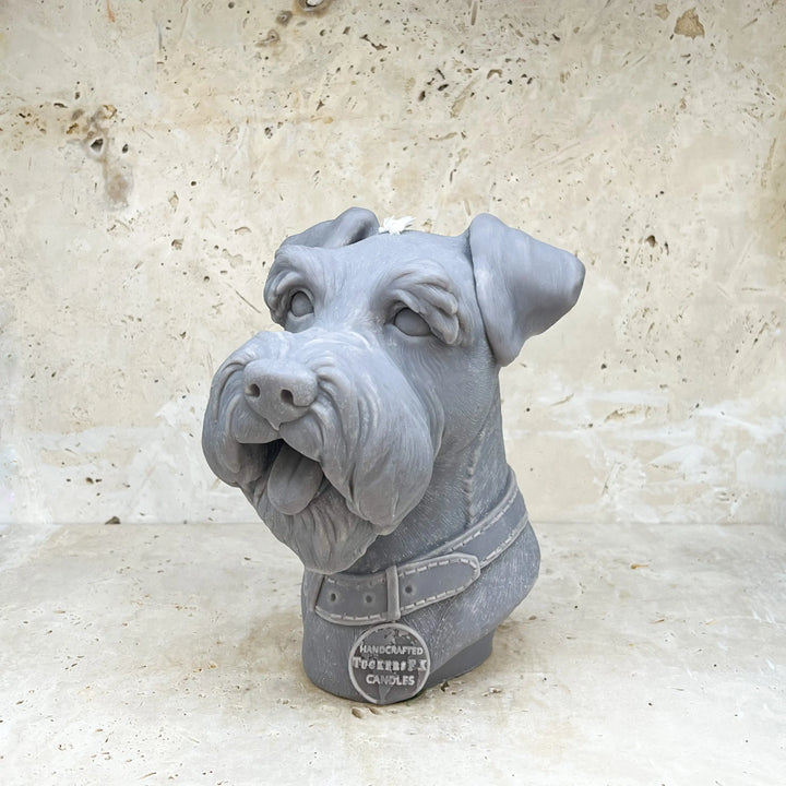 Schnauzer Adorn Sculpted Candles