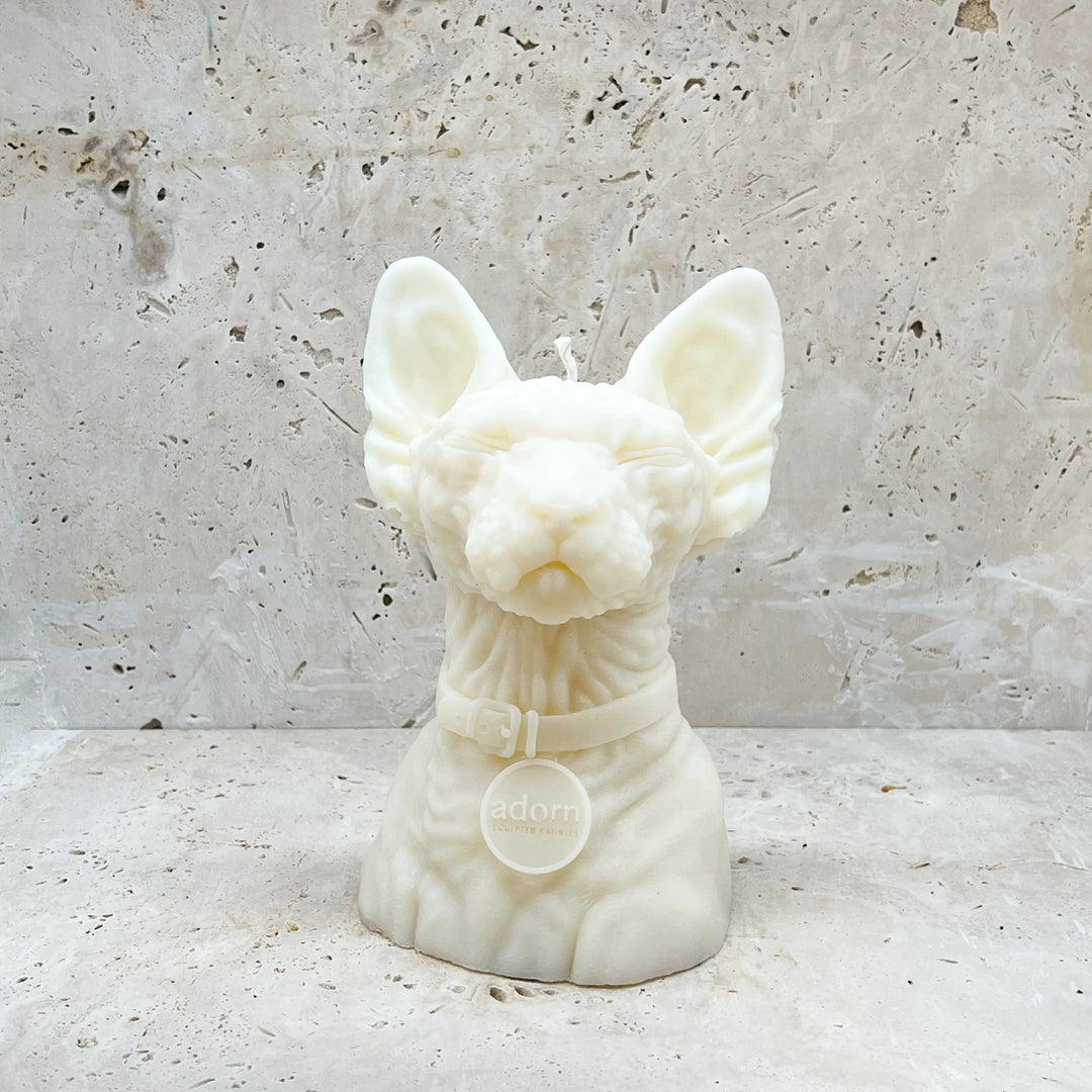 Sphynx Cat Adorn Sculpted Canldes