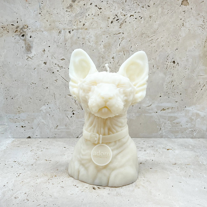 Sphynx Cat Adorn Sculpted Canldes